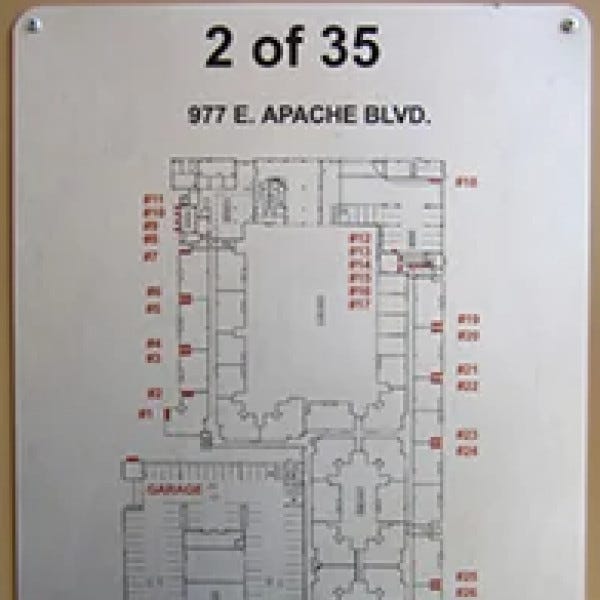 Directional or Wayfinding sign for school by Midtown Signarama (Phoenix), 602.650.1150, MidtownSignsAZ.com
