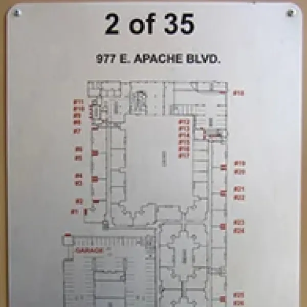 Directional or Wayfinding sign for school by Midtown Signarama (Phoenix), 602.650.1150, MidtownSignsAZ.com