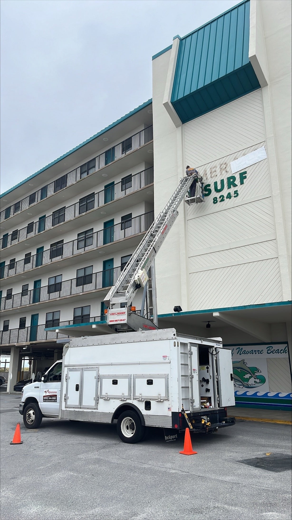 Elevating Brand Presence: Signarama-Destin Transforms Emerald Surf's Signage with Dimensional Acrylic Letters