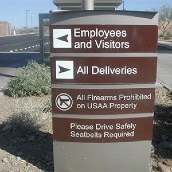 Parking and Wayfinding Signs for School by Midtown Signarama (Phoenix). 602.650.1150,  MidtownSignsAZ.com