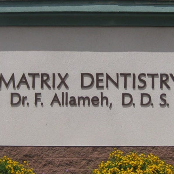Building Sign for Matrix Family Dentistry by Midtown Signarama (Phoenix), 602.650.1150MidtownSignsAZ.com