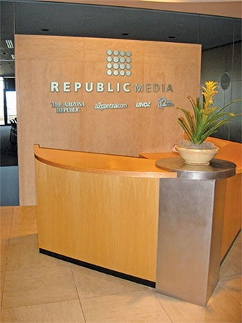 Midtown Signarama (Phoenix) Completes Stunning Reception Sign for Republic Media