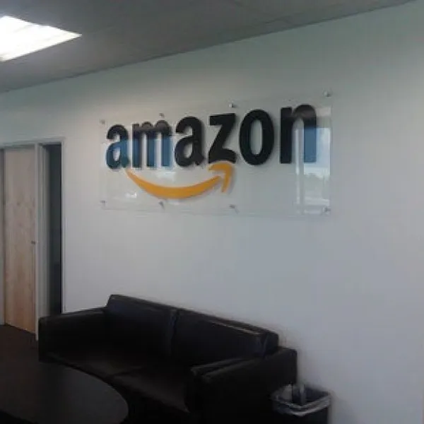 Indoor Acrylic sign for Amazon.com by Midtown Signarama (Phoenix), 602.650.1150, MidtownSignsAZ.com