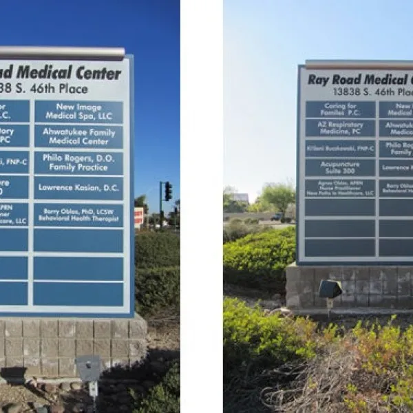Monument Sign for Ray Road Medical Center by Midtown Signarama (Phoenix), 602.650.1150, MidtownSignsAZ.com