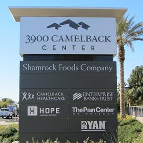 Monument SIgn for Shamrock Foods by Midtown Signarama (Phoenix), 602.650.1150, MidtownSignsAZ.com