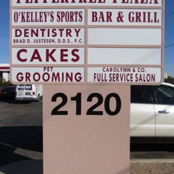 Monument Sign for Peppertree Plaza by Midtown Signarama (Phoenix), 602.650.1150, MidtownSignsAZ.com