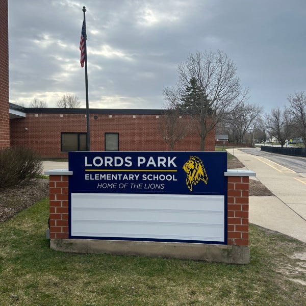 U46 Lord Park Elementary School Monument sign
