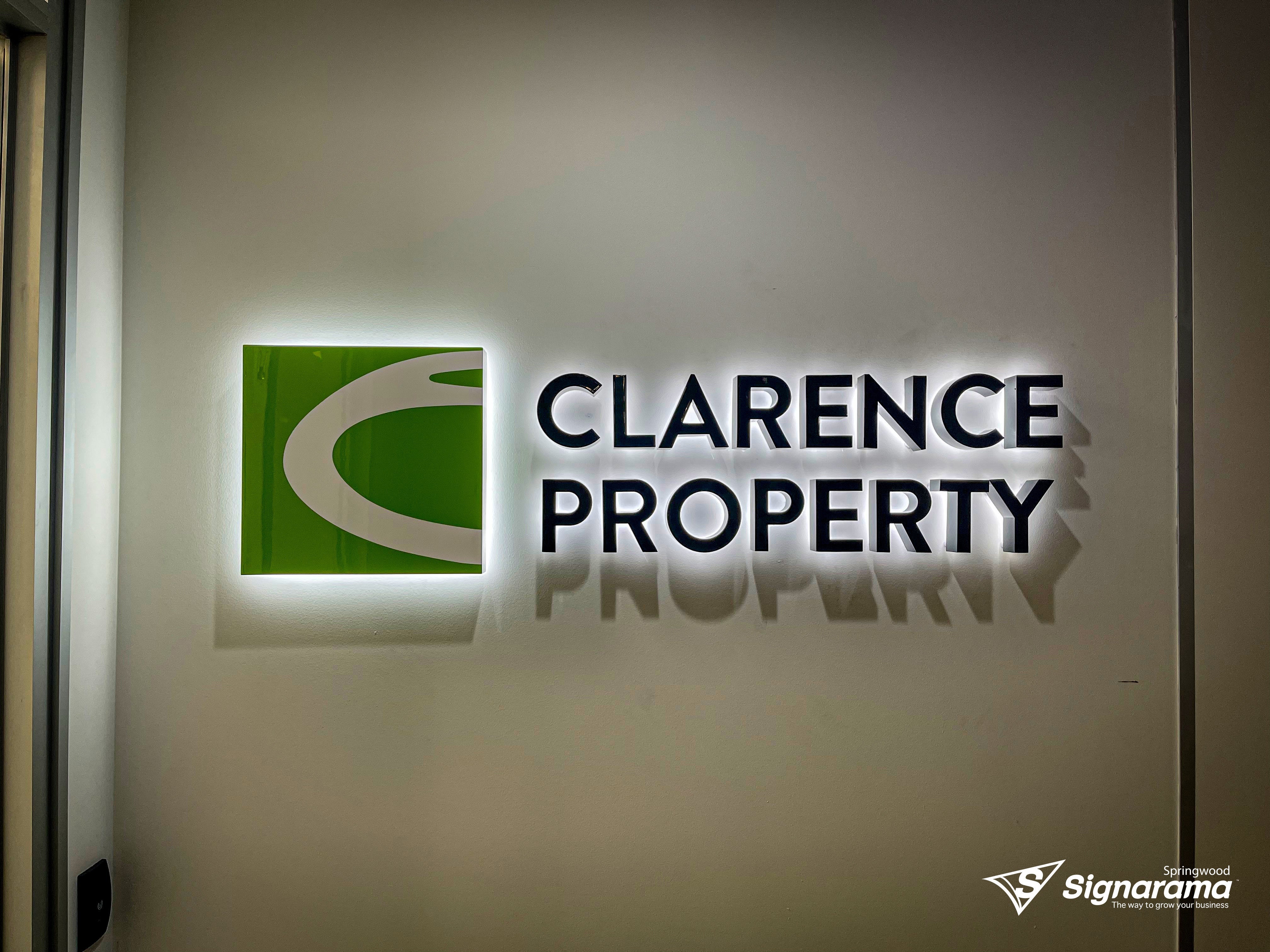 Clarence Property Halo Reception Sign