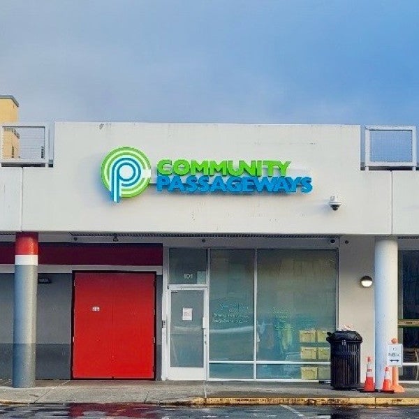 Rebranded Storefront Channel Letters for Community Passageways - Seattle, WA