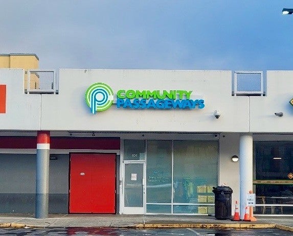 Rebranded Storefront Channel Letters for Community Passageways - Seattle, WA
