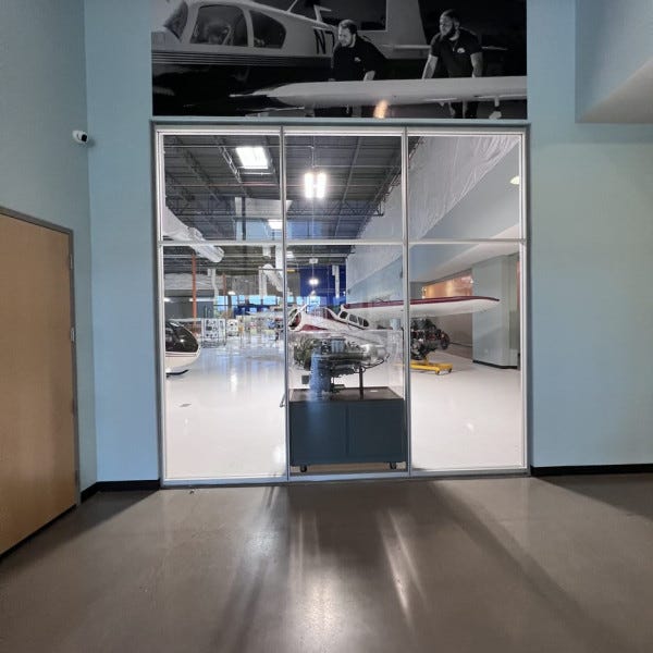 Aviation Institute of Maintenance indoor wall graphics above shop  4025 S 32nd St, Phoenix, AZ 85040, by Midtown Signarama (Phoenix), 602.650.1150, http://www.MidtownSignsAZ.com