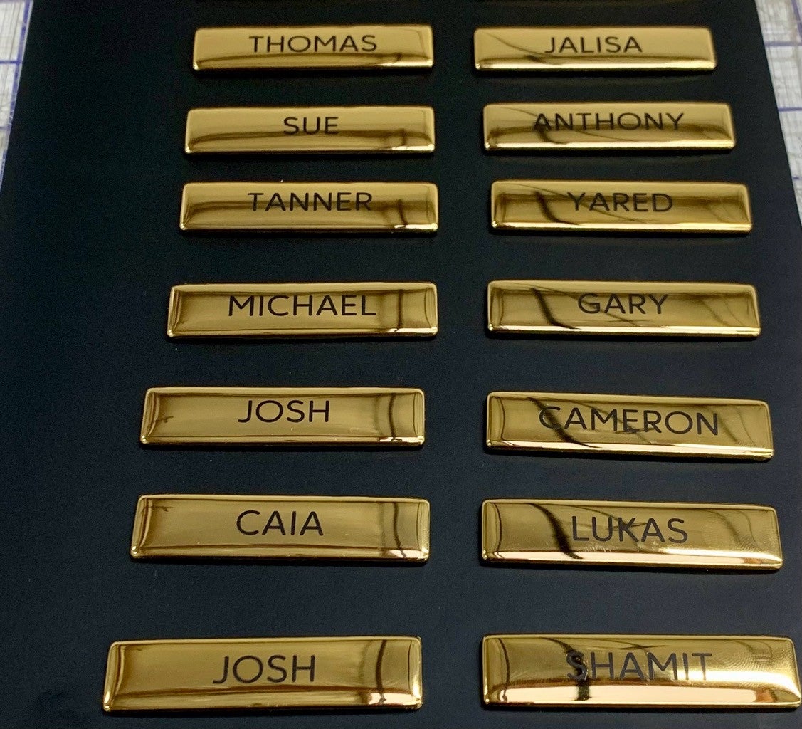 Custom Laser-Engraved Name Badges for Woodmark Hotel, Woodinville, WA