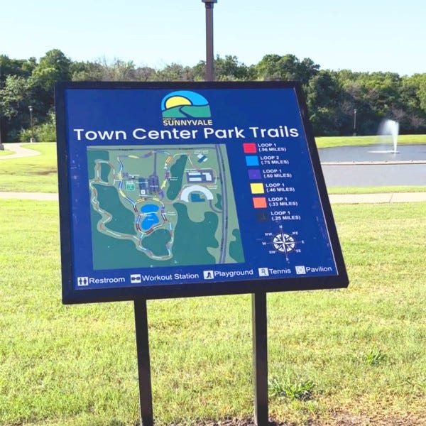 Custom Trail Map With Fabricated Map Box