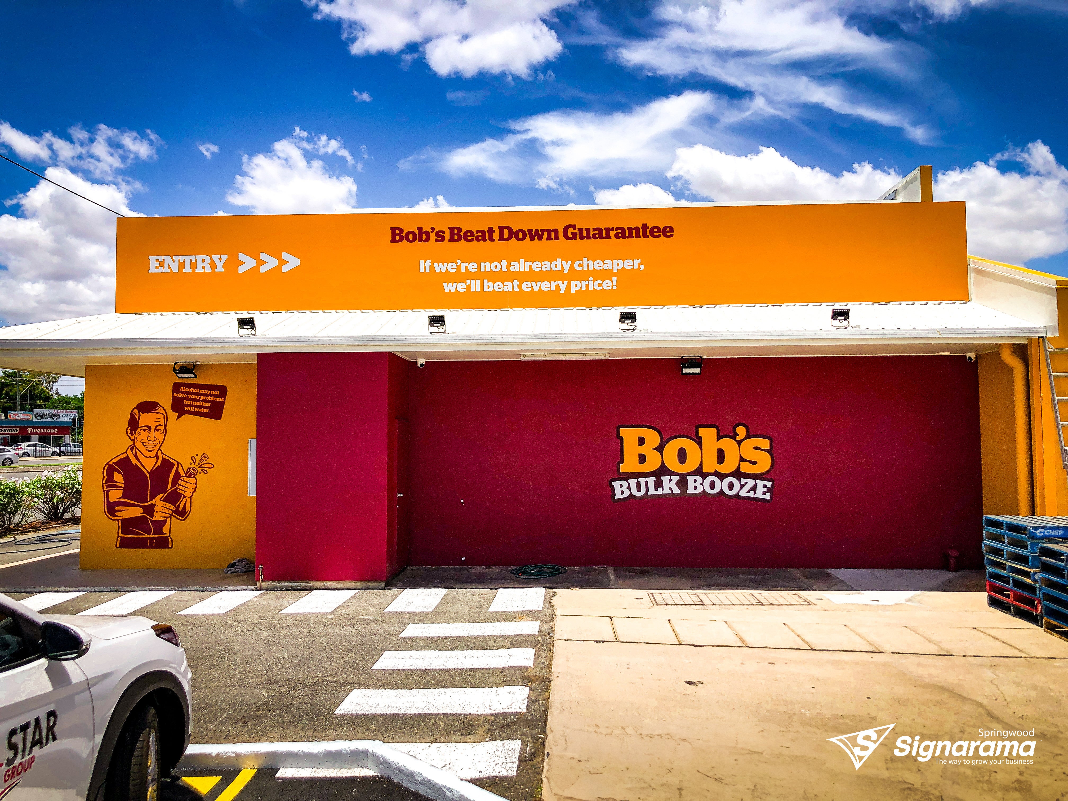 Bob's Bulk Booze Signage
