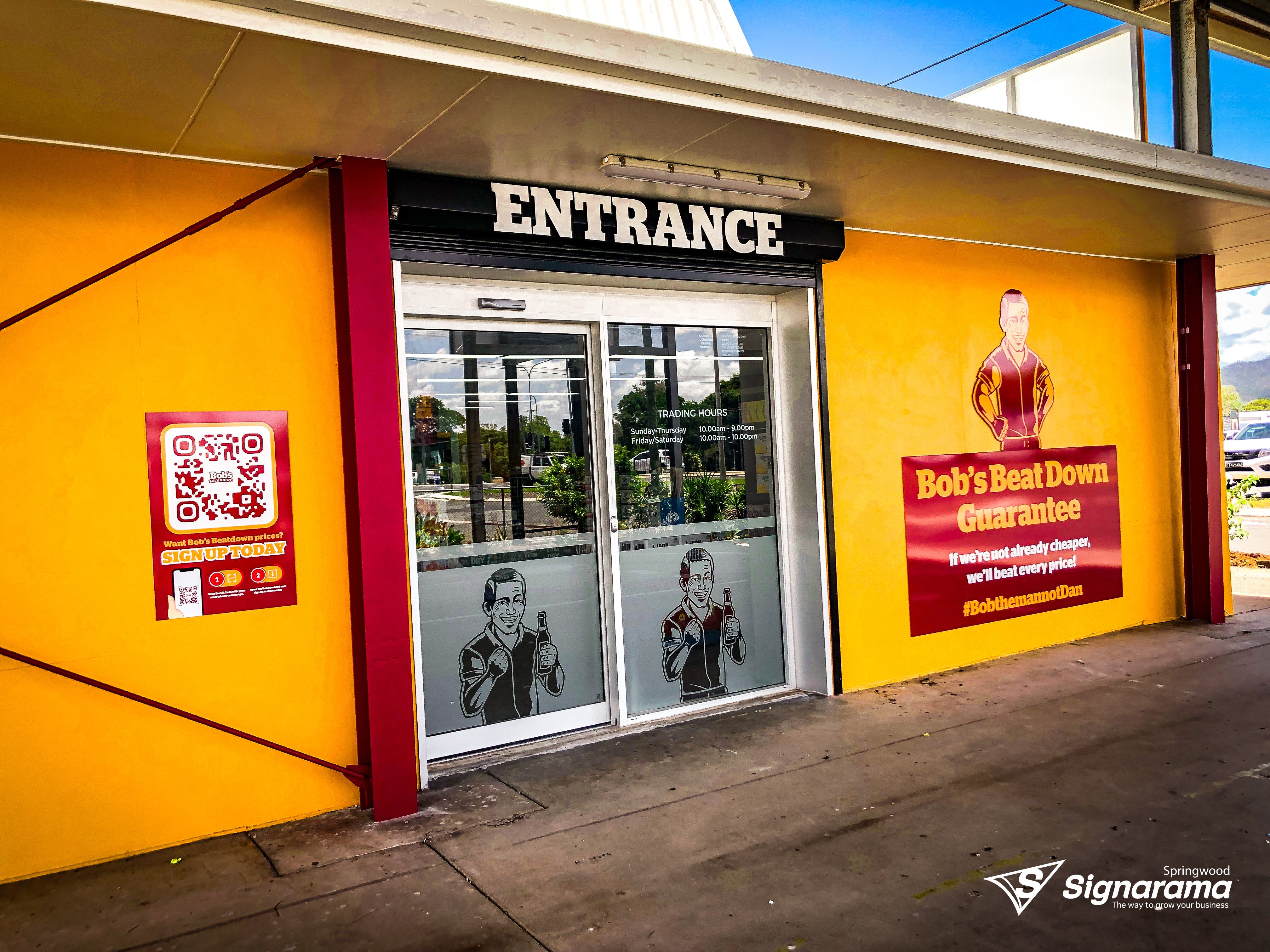 Bob's Bulk Booze Signage