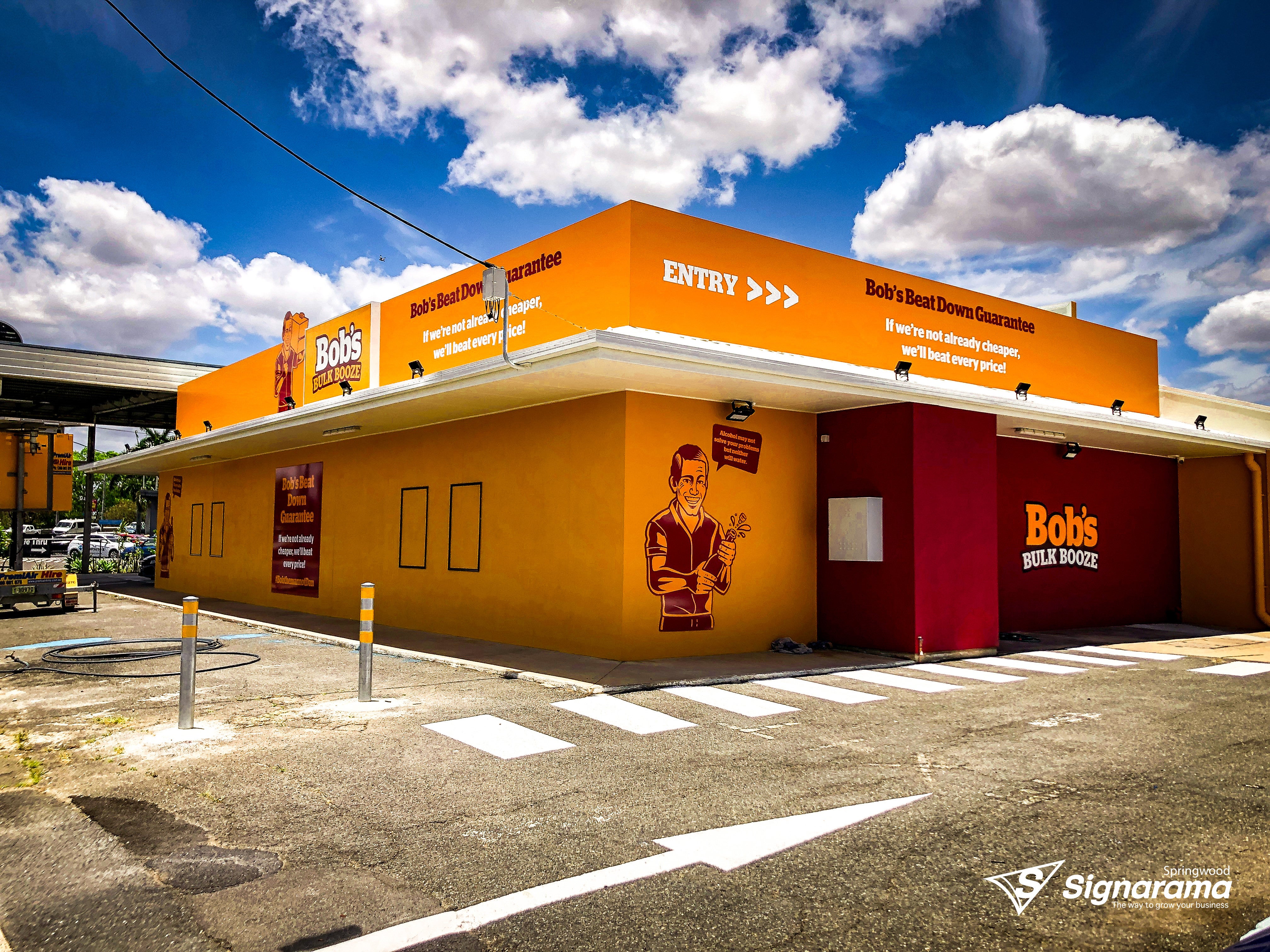 Bob's Bulk Booze Signage