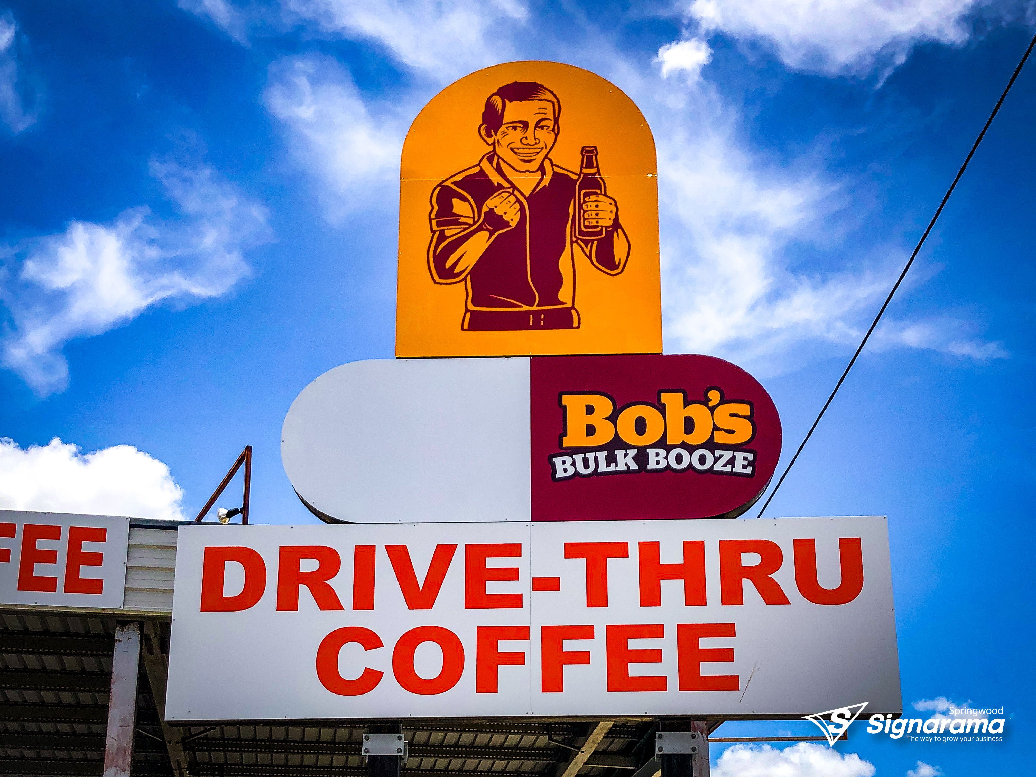 Bob's Bulk Booze Signage