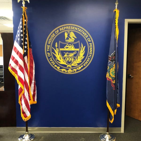 27950 Rep Steve Malagari Wall Decal install photo