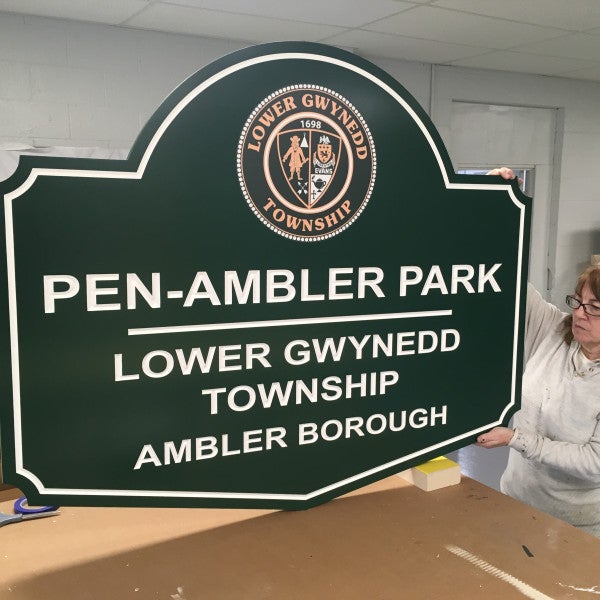 29346 Lower Gwynedd Township Pen Ambler Park Sign Production photo