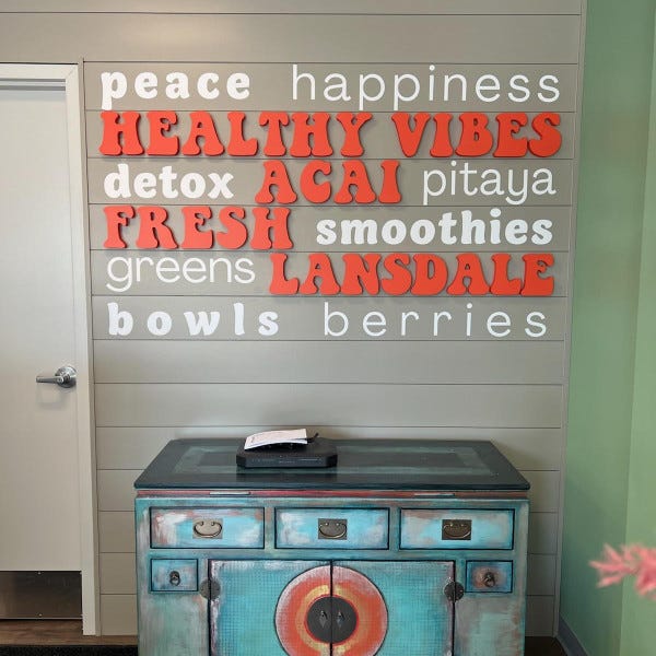 31069 Healthy Shack Word Wall Install photo
