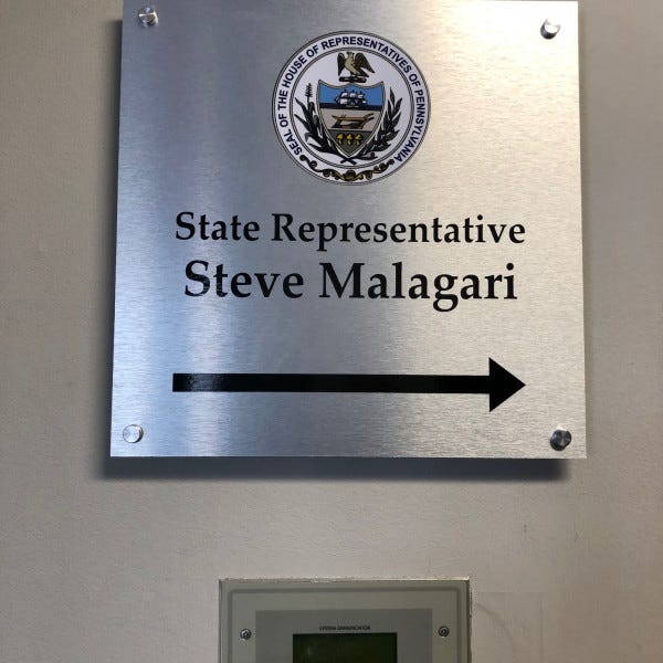 27910 Rep Steve Malagari Office Suite Sign install photo(1)