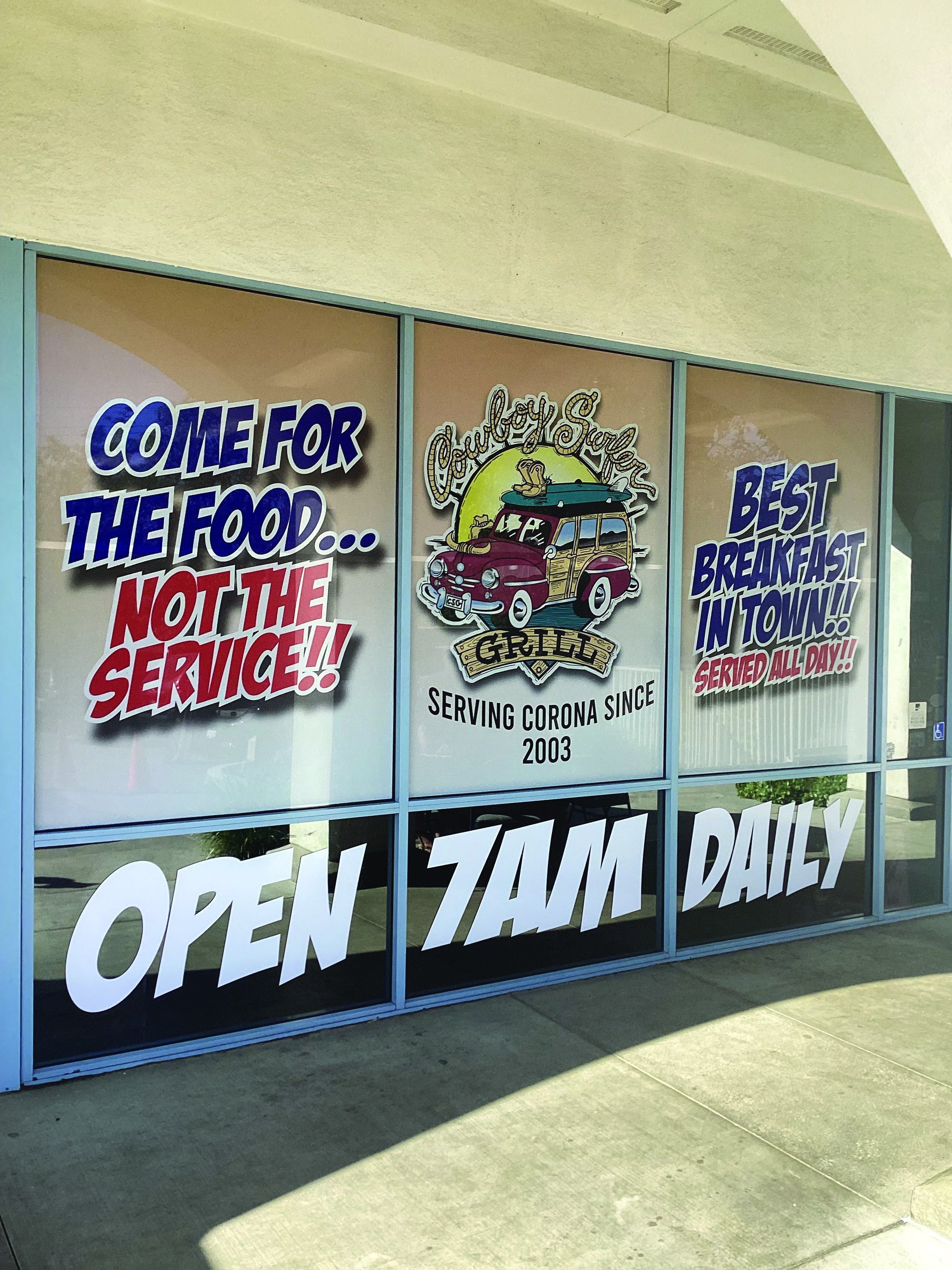 Cowboy Surfer Window Graphics