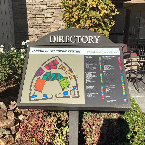 Outdoor Wayfinding Signage for Canyon Crest in Riverside, CA