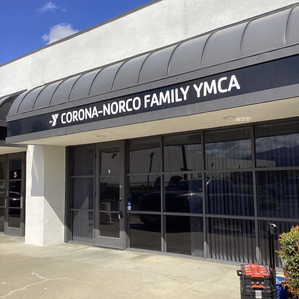 YMCA Awning Lettering