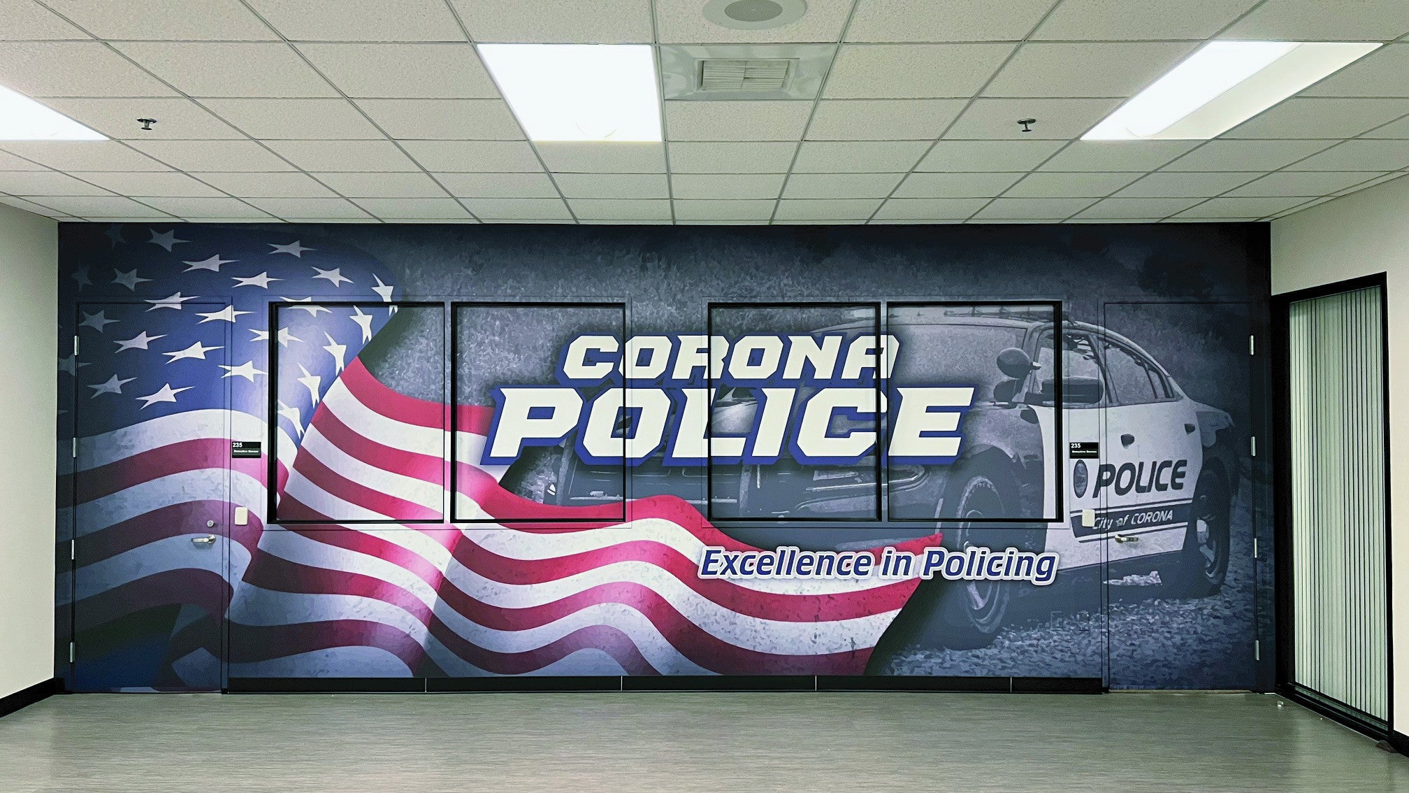 Wall Graphics for Corona Police Department