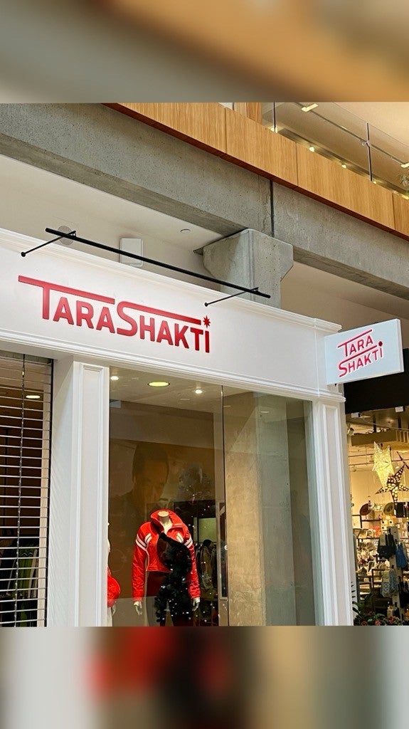 Cool Threads Go With Cool Branding - Storefront Sign for Tara Shakti, Bellevue Square, Bellevue
