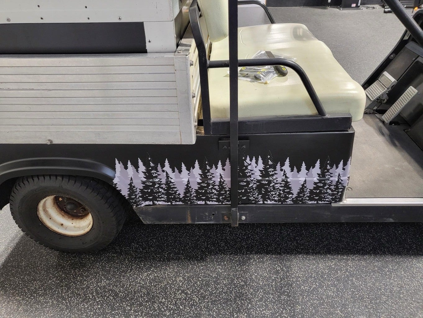 Freshly branded golf carts for the golf season - Evergreen Golf, Redmond WA