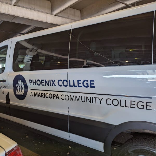 Phoenix College Van Graphics by Midtown Signarama Phoenix, 602.650.1150, www.MidtownSignsAZ.com