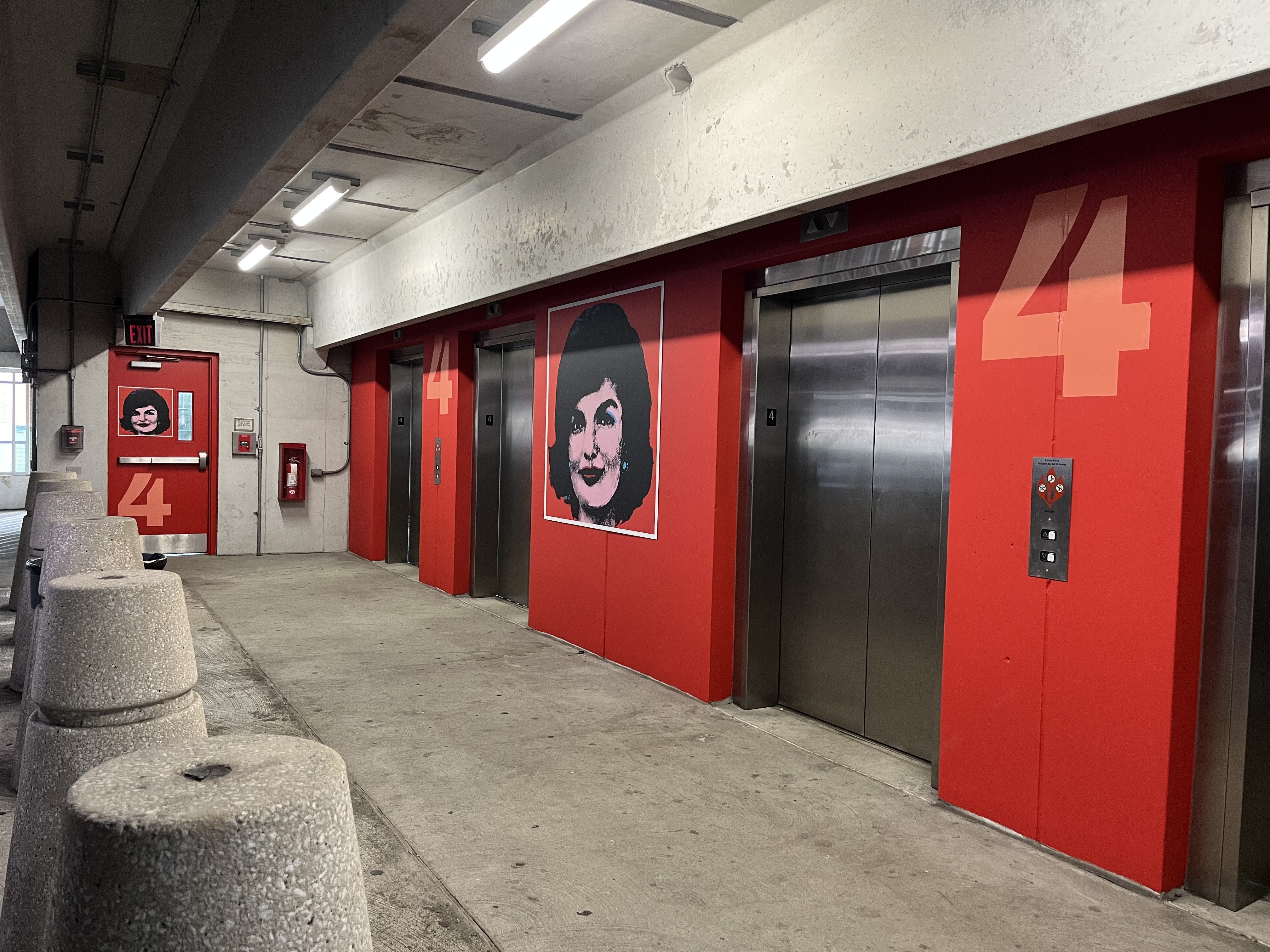 Color for the win! Andy Warhol Garage gets a face lift with a mix of ACM and vinyl graphics. North Side, Pittsburgh, PA