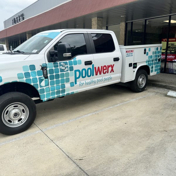 Poolwerx Truck Graphics Conroe TX