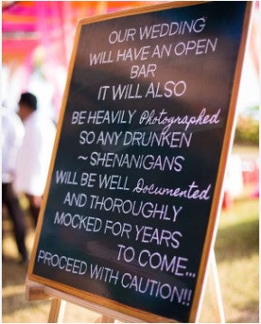 Signs for weddings...Make sure that your event flows seemlessly