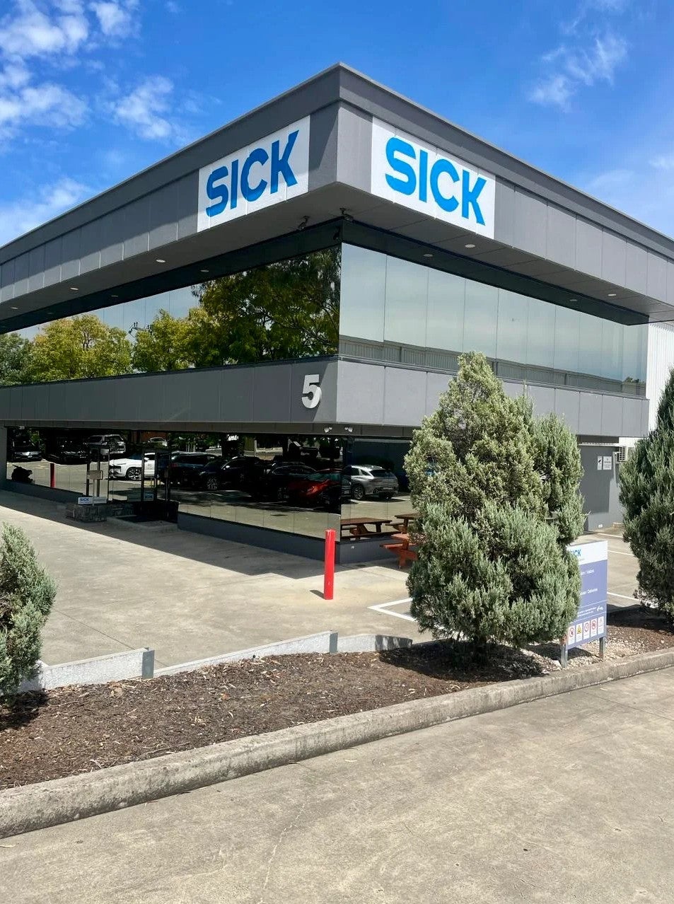 Fascia Signwriting & New Frame signage - SICK Pty Ltd - Heidelberg West VIC