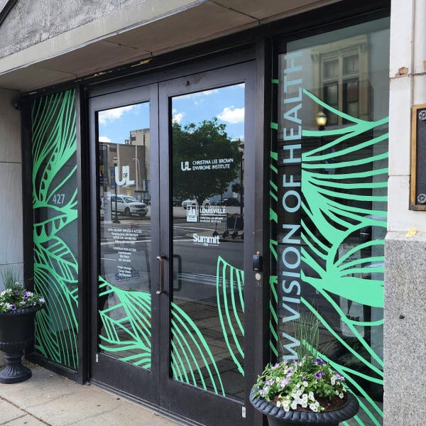 Window graphics University of Louisville