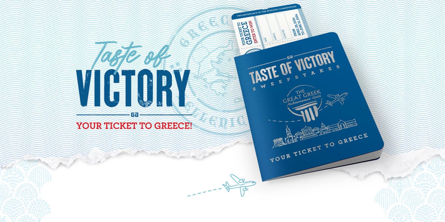 Savor the Flavors of Victory: Great Greek Mediterranean Grill's 'Taste of Victory' Sweepstakes is Here! Savor the Flavors of Victory: Great Greek Mediterranean Grill's 'Taste of Victory' Sweepstakes is Here!