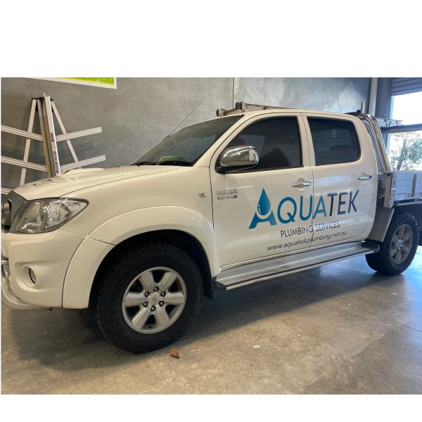 Vehicle Lettering - Aquatek Plumbing Services - Eltham VIC.