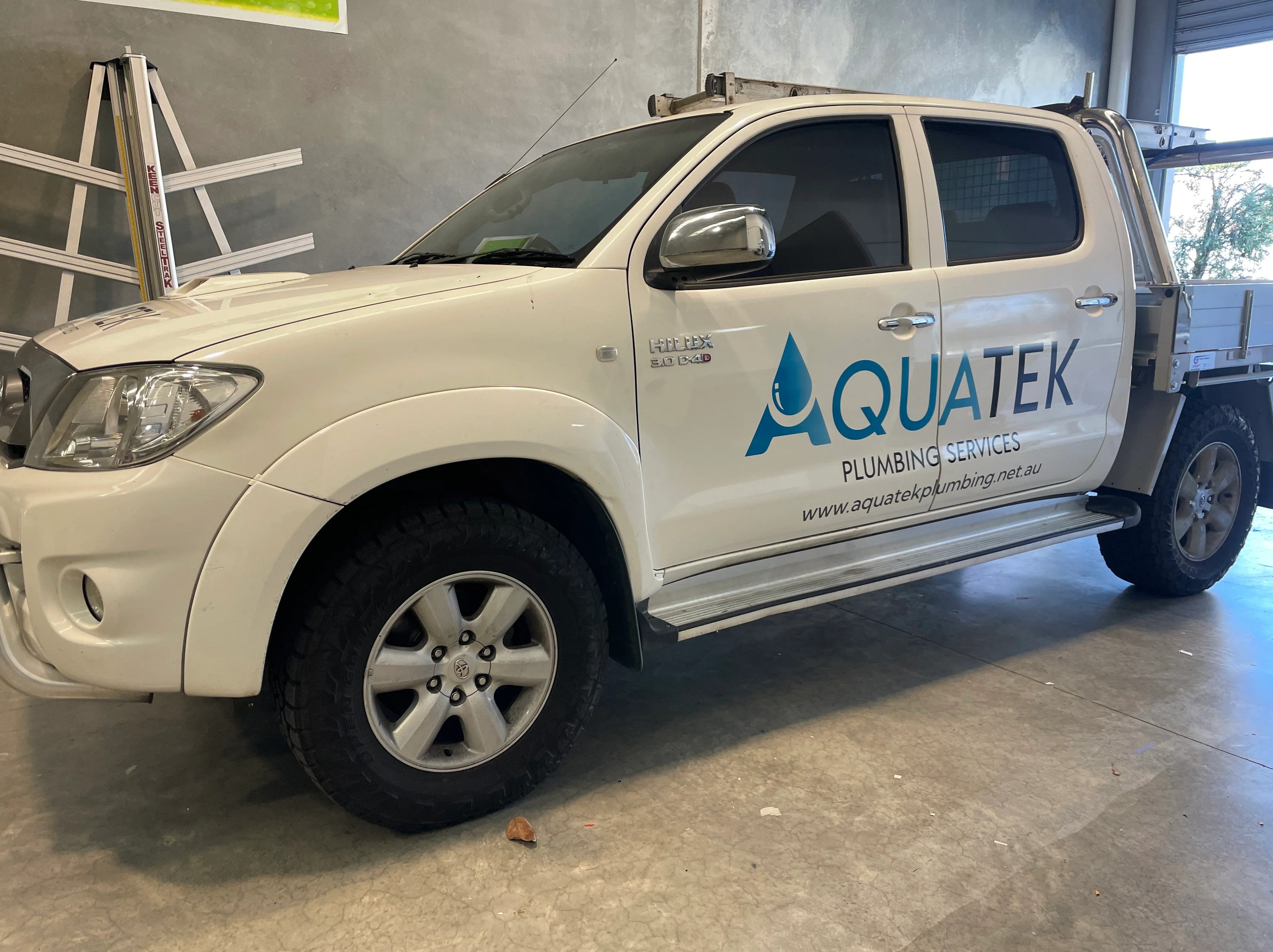 Vehicle Lettering - Aquatek Plumbing Services - Eltham VIC.
