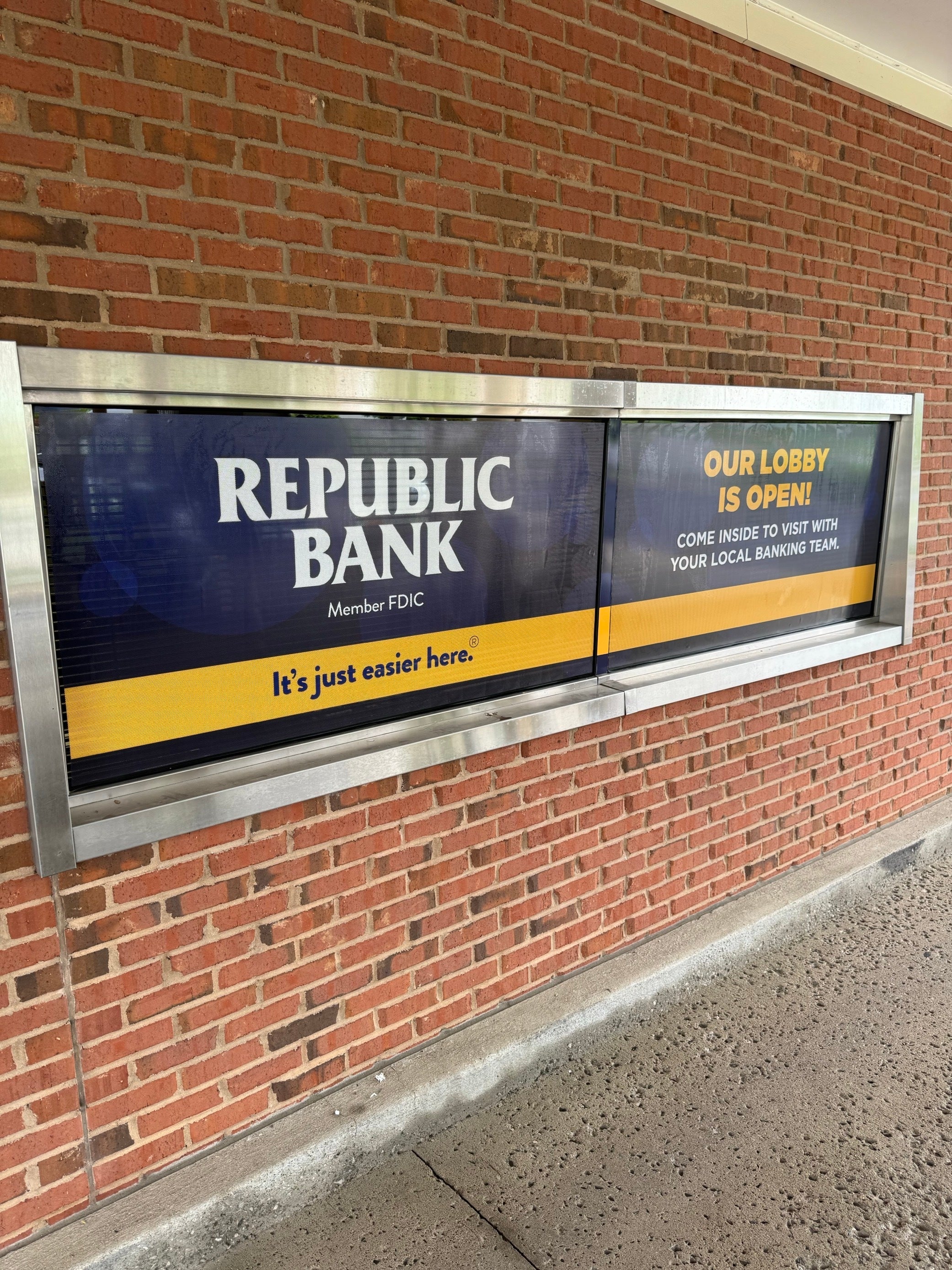 Republic Bank Drive Thru Window Graphics in Prospect Kentucky