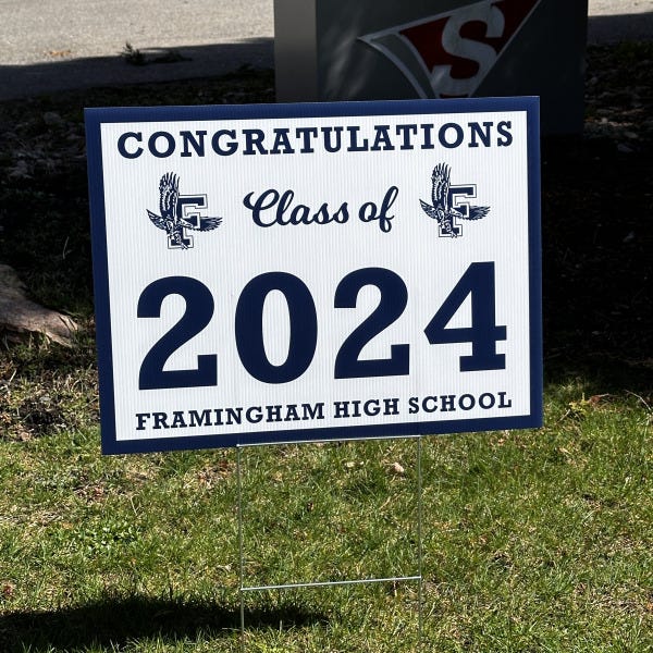 Framingham High 2024 Yard Sign