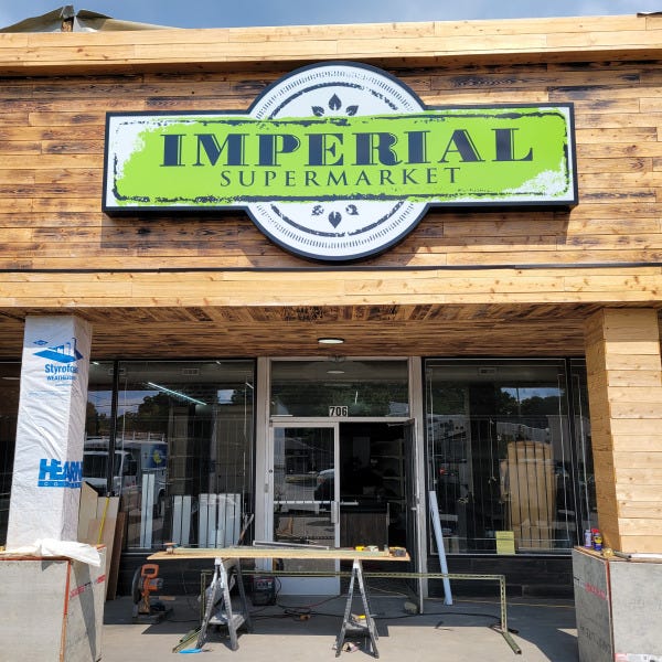 Imperial Supermarket Building Signage