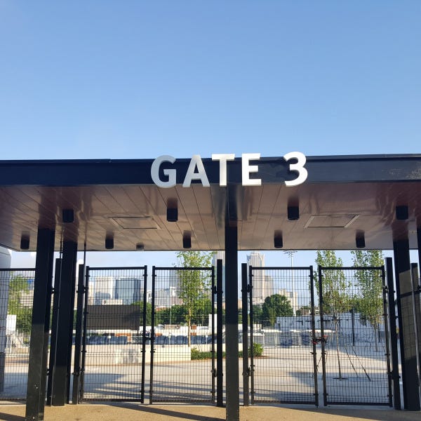 American Legion Memorial Stadium Gate Entrance Signage