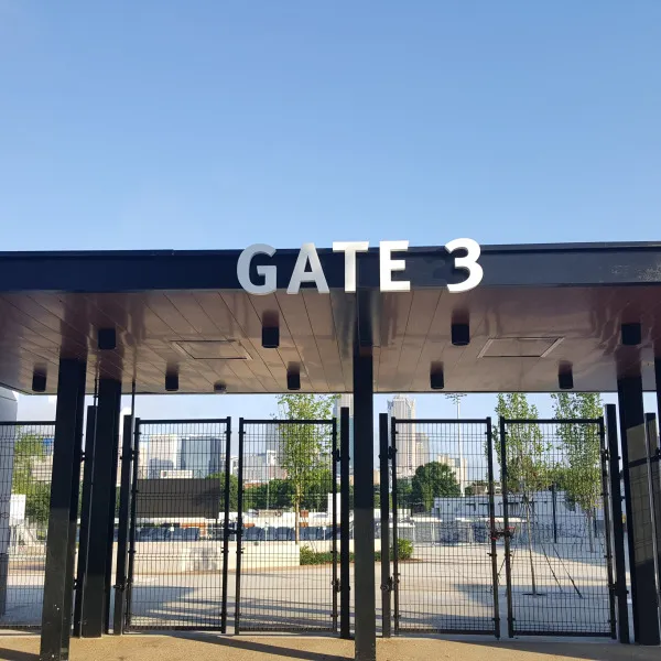 American Legion Memorial Stadium Gate Entrance Signage
