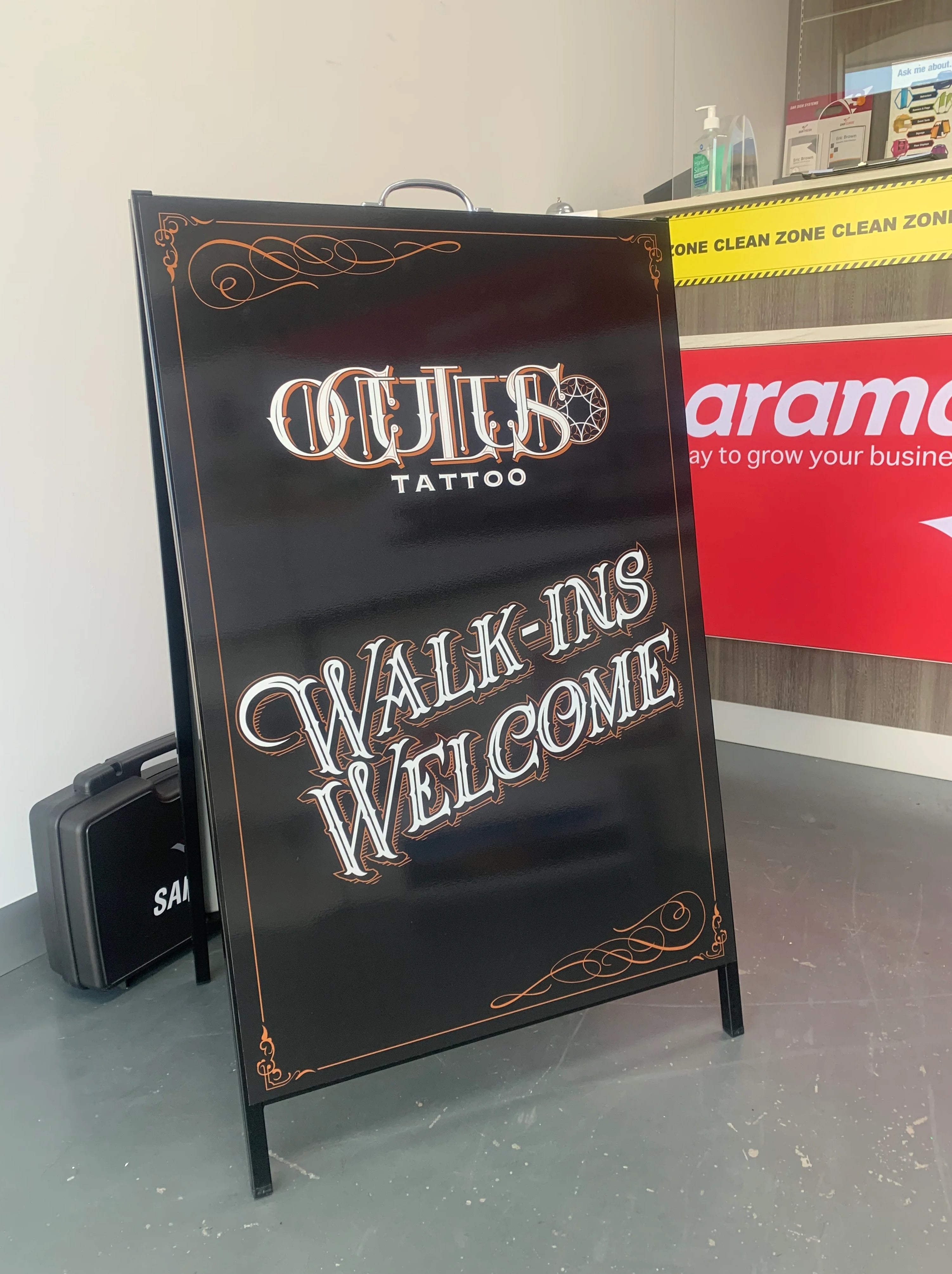 A-Frame Signs - Oculus Tattoo - Thornbury VIC.