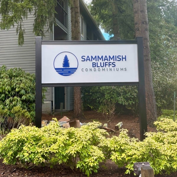 Property Signage Builds Community Identity, Branding and Wayfinding Efficiencies - Sammamish Bluffs, Issaquah, WA