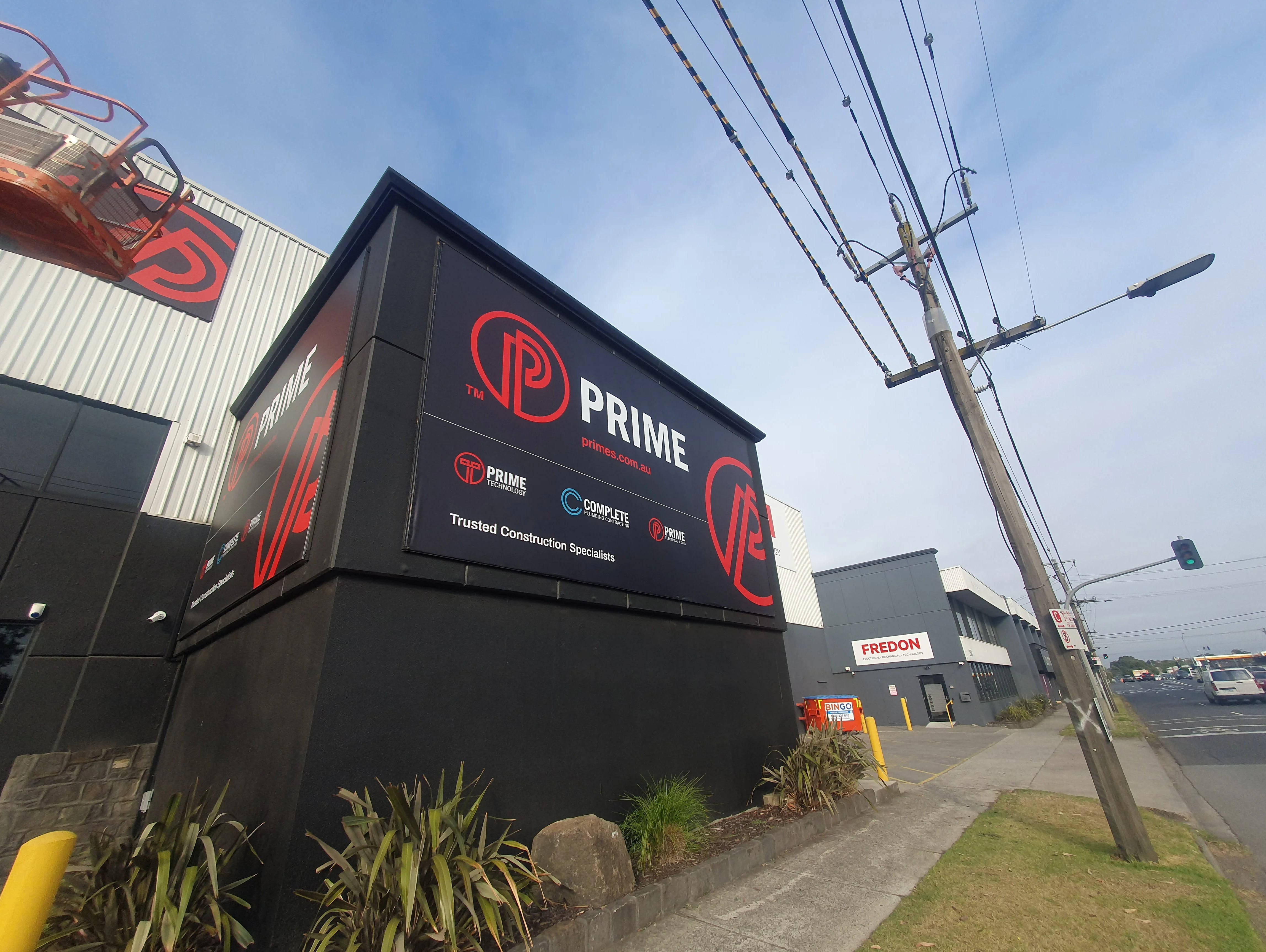 Sailtrack Banner Print - Prime Electrical & Data Services - Fairfield VIC