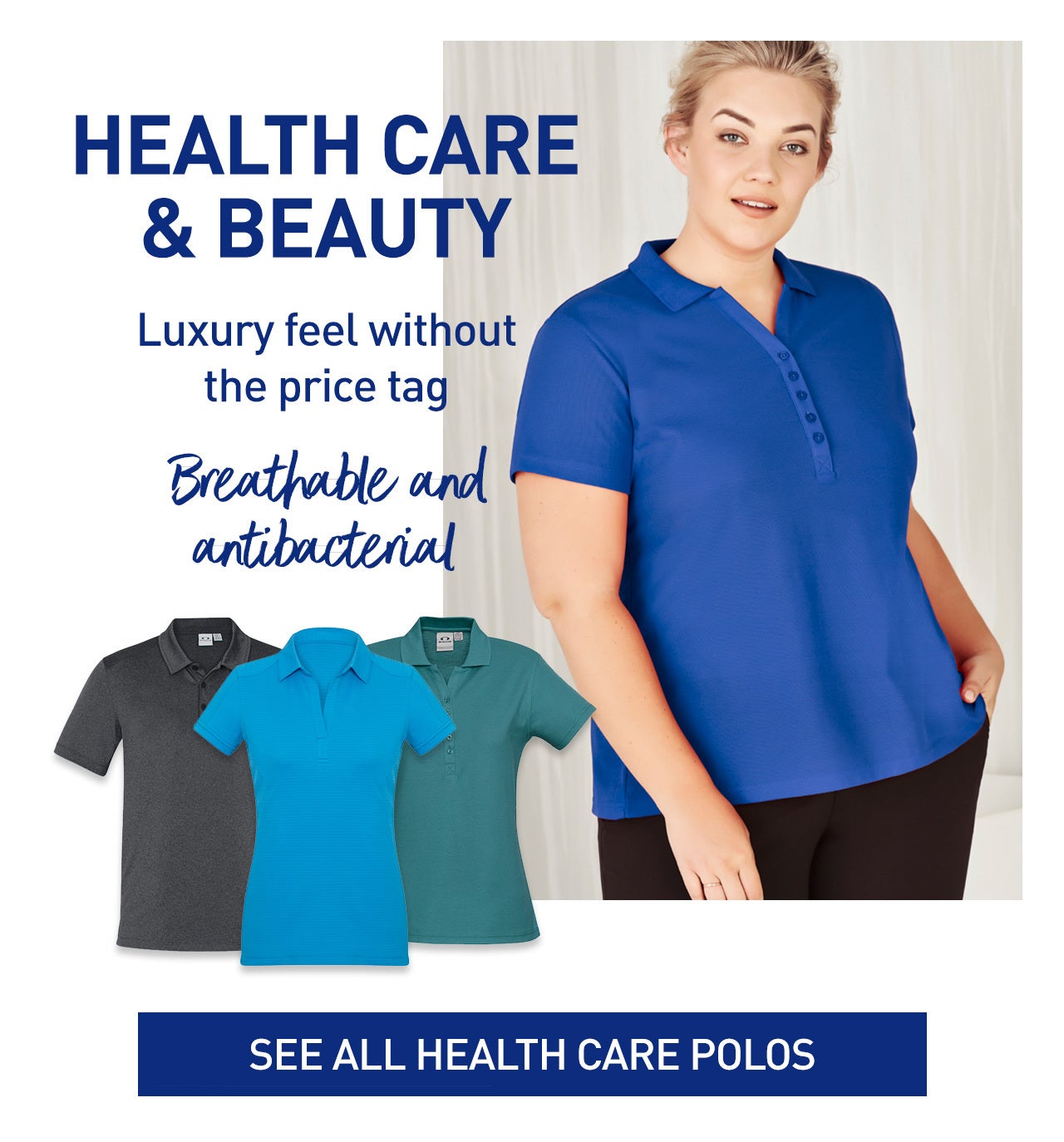 Branded Health Care and Beauty Polos - Best Polo Shirts Brisbane - Fully Promoted Milton