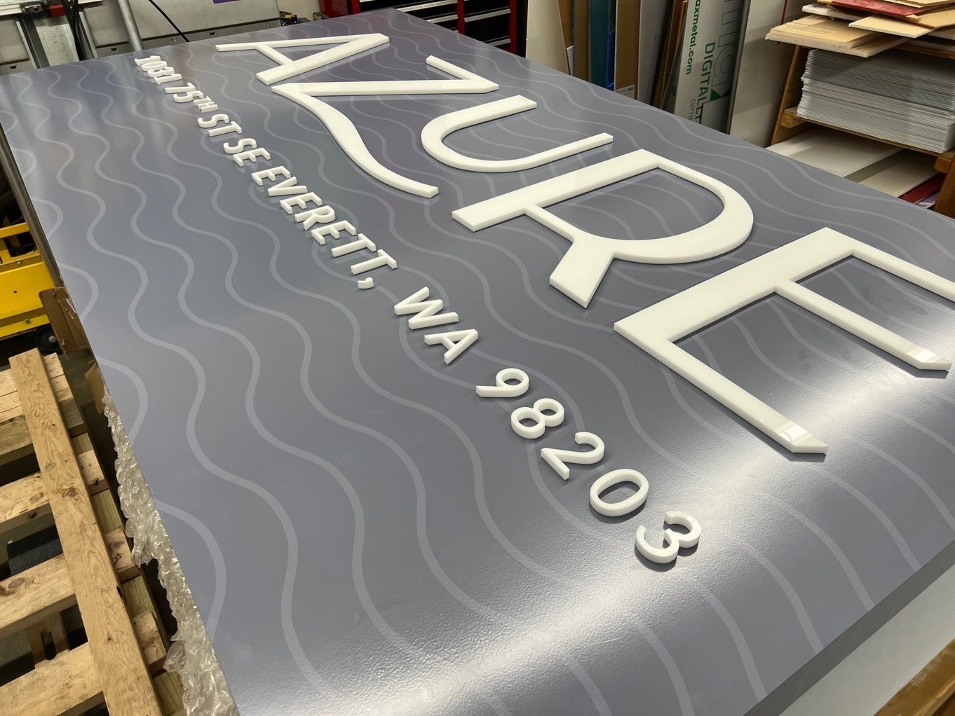Custom Property Sign Monument for Azure Apartments - Everett, WA